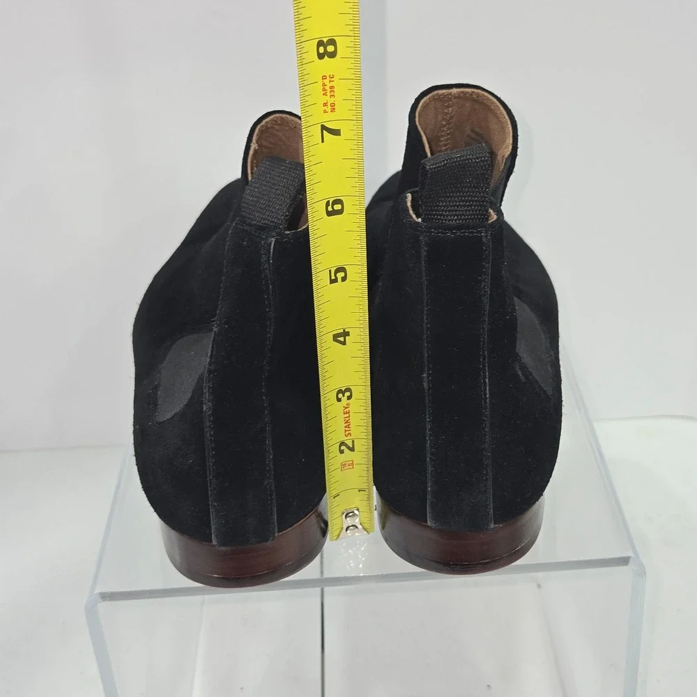 ALDO Mens Black Suede Chelsea Boots Size 10 Pointed Toe Ankle Boot AC439